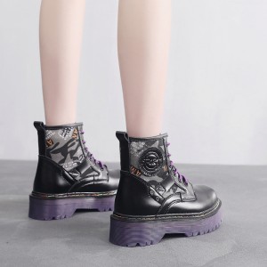 Dr martens platform boots Jadaon 1460 purple sole in lace up  (5)